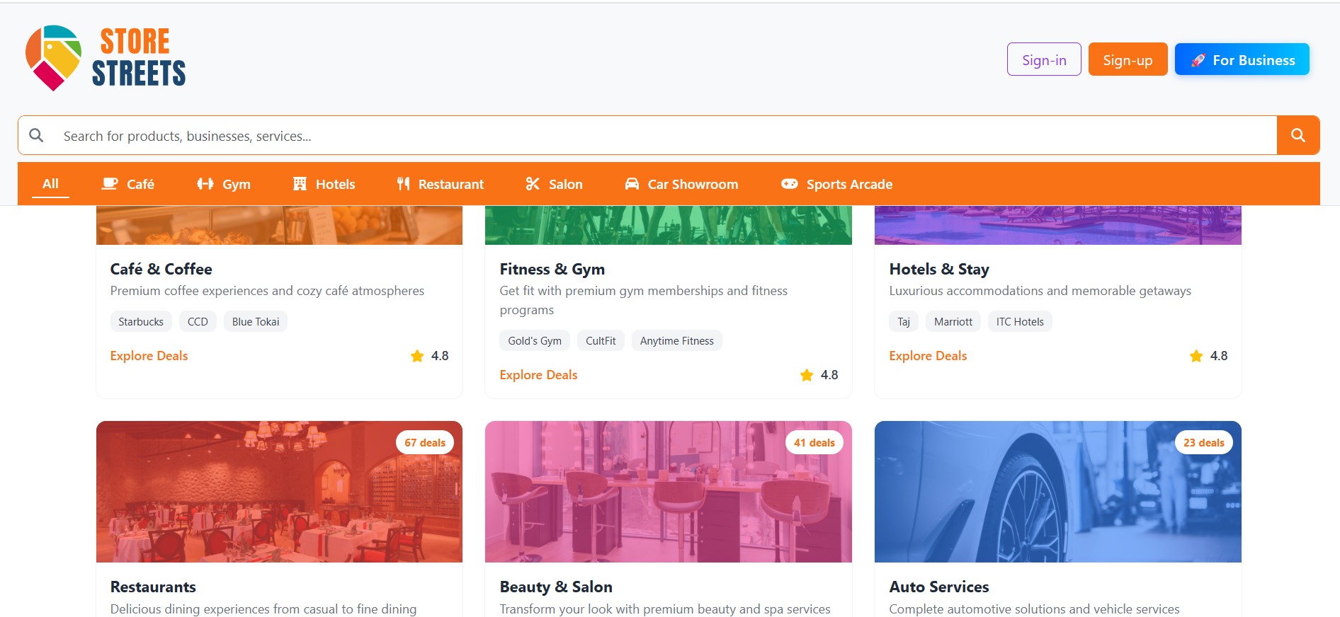 StoreStreets Consumer Marketplace